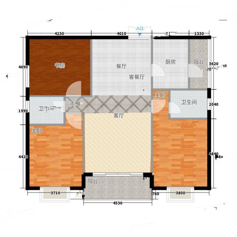 华强城3室0厅0卫130㎡户型图