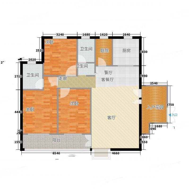 华强城3室0厅0卫131㎡户型图