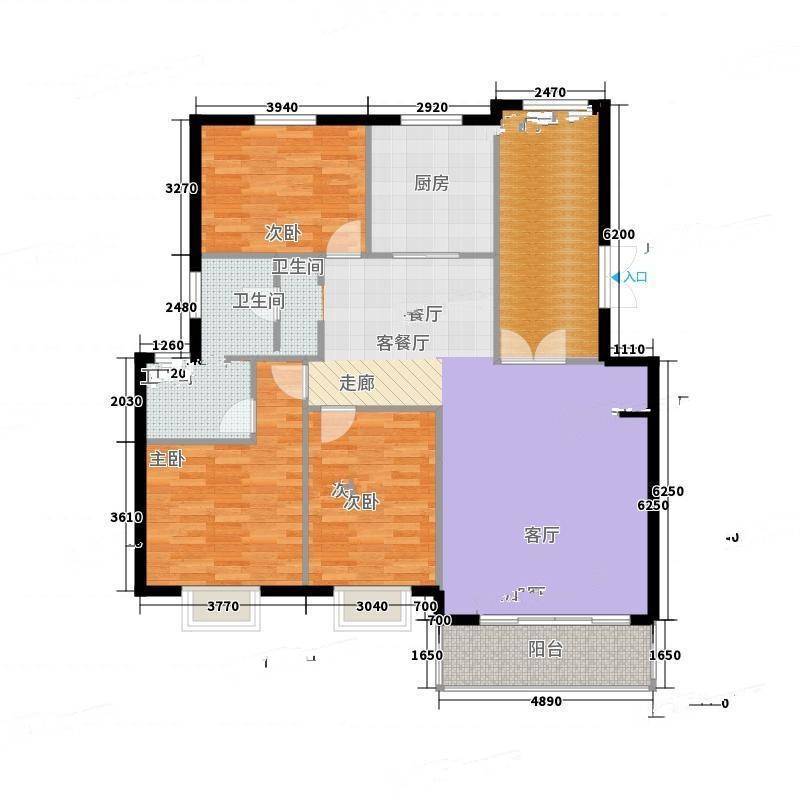 华强城3室0厅0卫132㎡户型图