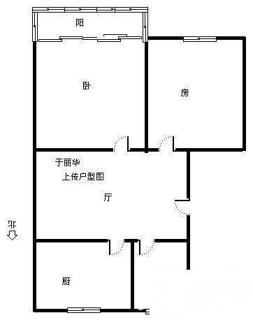 天盛居2室1厅1卫82㎡户型图