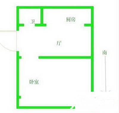 仙林福座1室1厅1卫40㎡户型图