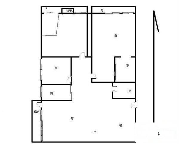 钱江时代3室2厅2卫149㎡户型图