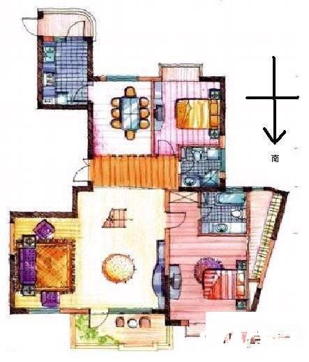 赞成林风和风苑3室2厅2卫143㎡户型图