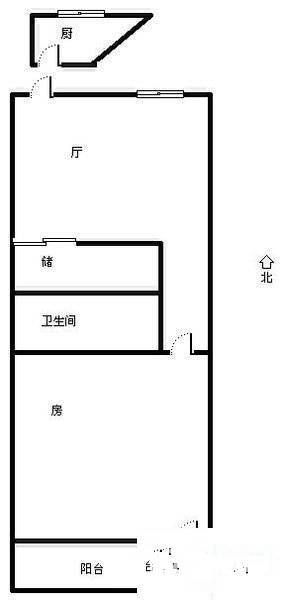 南班巷1室1厅1卫62㎡户型图