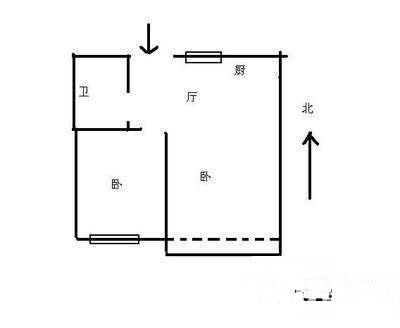 望江东苑2室1厅1卫62㎡户型图