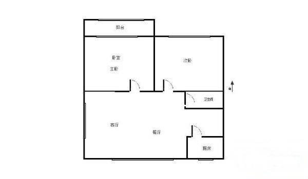 雪峰花苑2室1廳1衛103㎡戶型圖