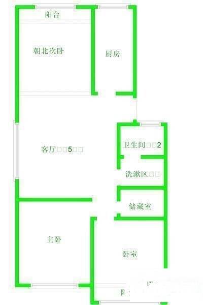 孝子坊1室1厅1卫40㎡户型图