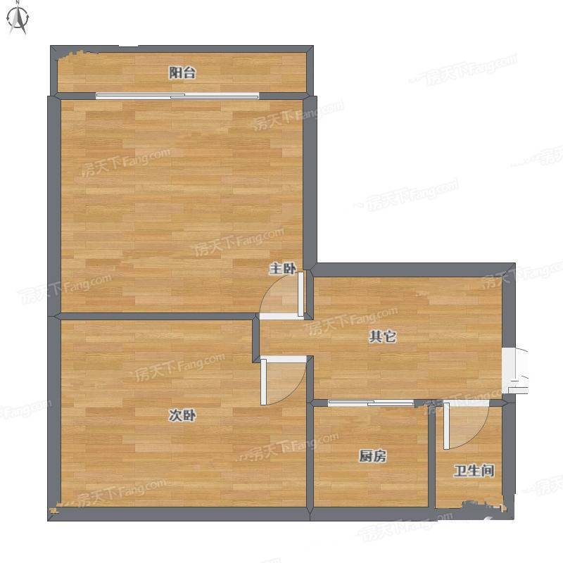 小塔儿巷2室1厅0卫51㎡户型图