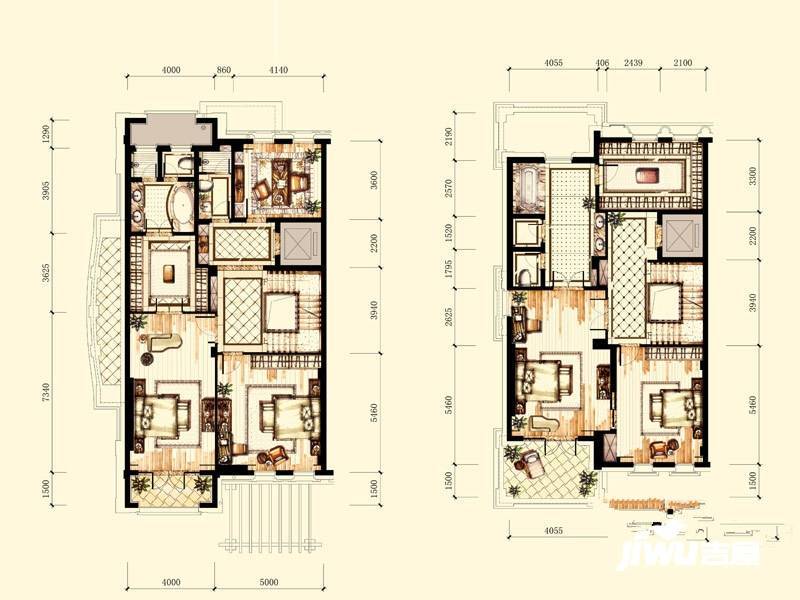 溪上玫瑰园别墅6室2厅5卫666㎡户型图