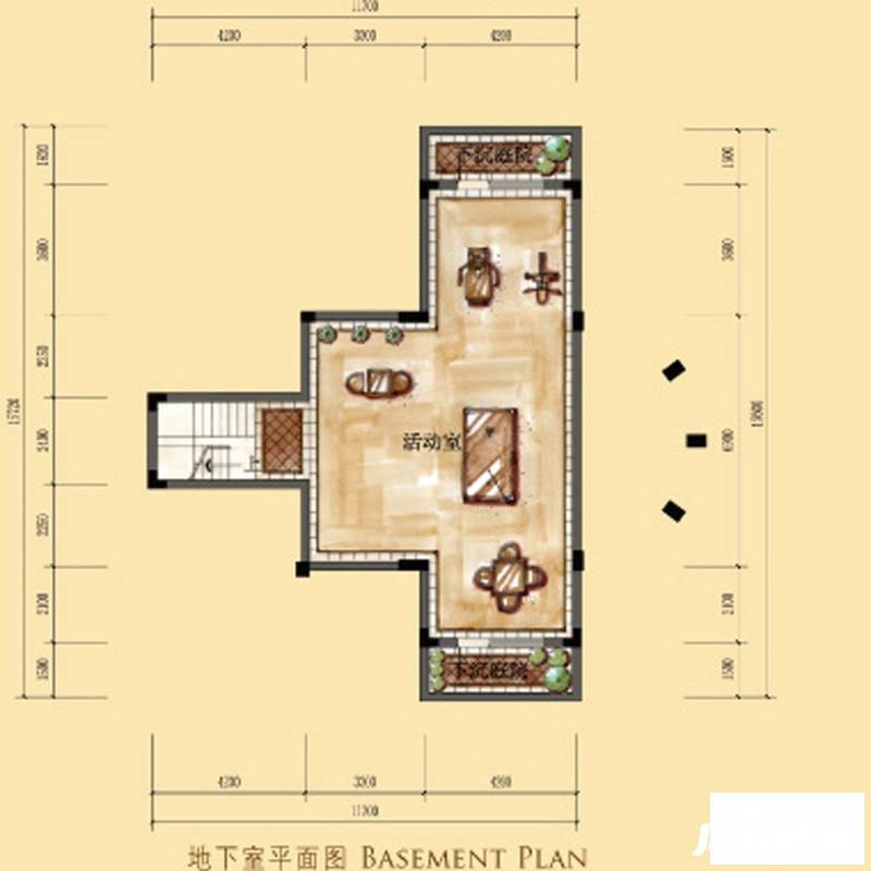 东海闲湖城别墅4室3厅5卫400㎡户型图