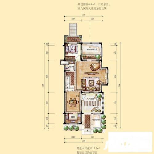 东海闲湖城别墅7室2厅5卫200㎡户型图