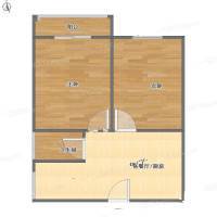 杭鋼南苑2室1廳0衛52㎡戶型圖