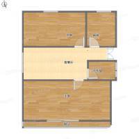 長板里小區2室2廳0衛70㎡戶型圖