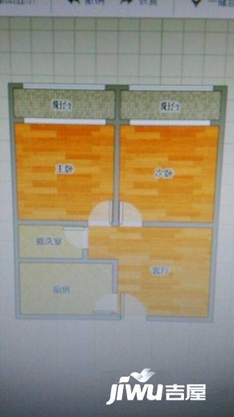 长征桥2室1厅1卫52㎡户型图