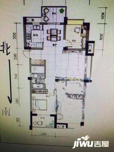 西溪蝶园3室1厅2卫171㎡户型图