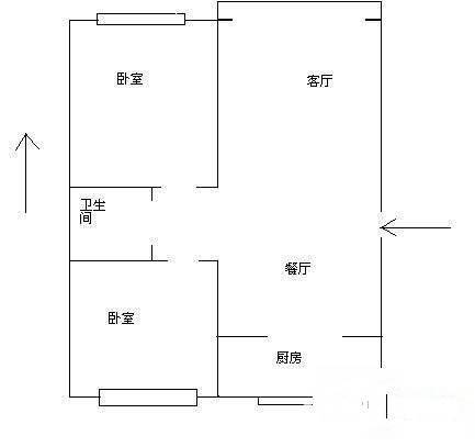 吉庆院3室1厅1卫73㎡户型图