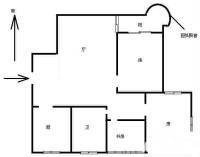 求是新村3室2厅1卫95㎡户型图