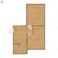松木場河東2室1廳0衛67㎡戶型圖