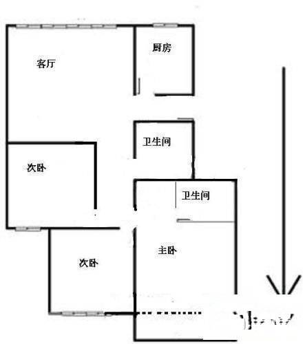 文欣苑3室2厅2卫114㎡户型图