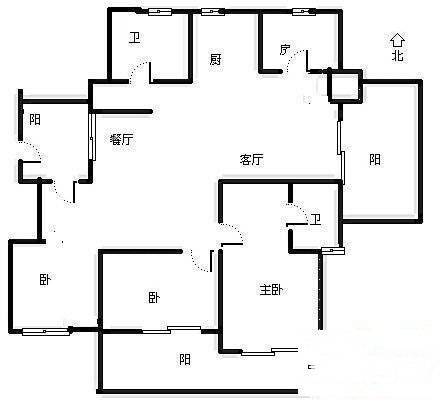 南岸花城4室2厅2卫156㎡户型图