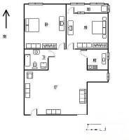 蘭庭國際2室2廳1衛89㎡戶型圖