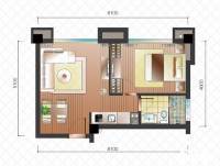 云溪印象1室1廳1衛53㎡戶型圖