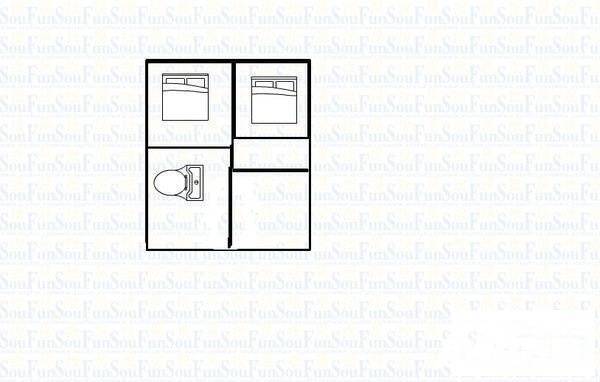 万豪广场3室2厅1卫88㎡户型图