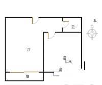 开元加州阳光1室1厅1卫55㎡户型图