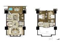 丽晶国际公寓3室2厅2卫149㎡户型图