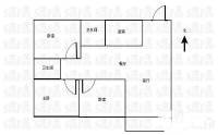 井泉公寓1室1厅1卫128㎡户型图