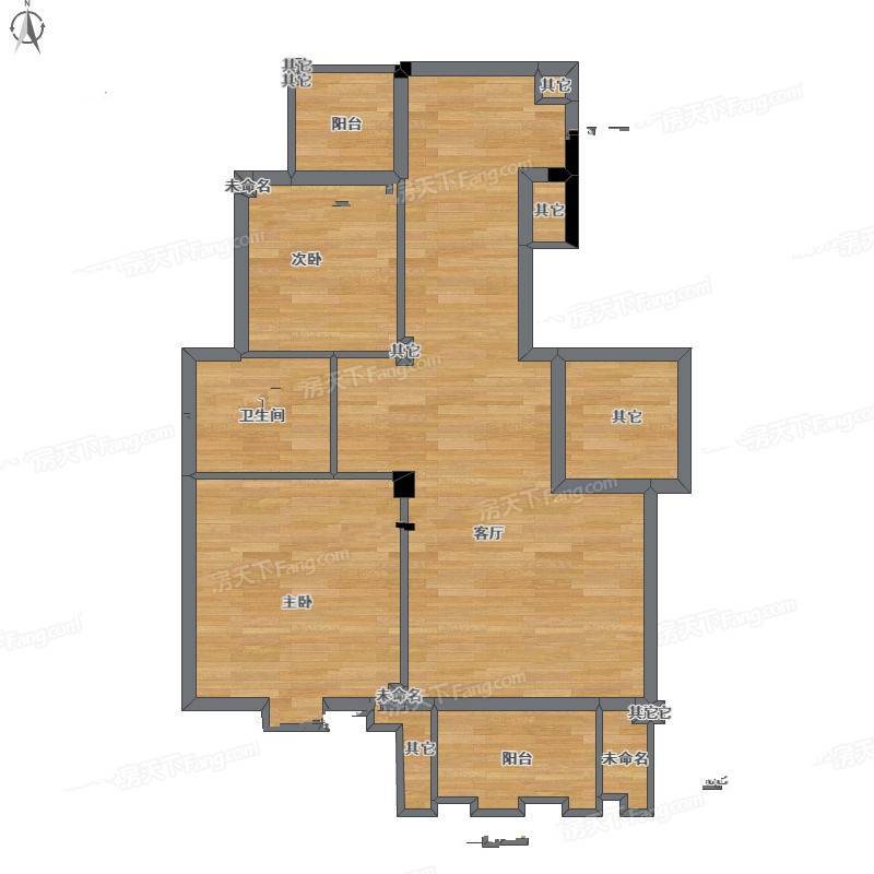 井泉公寓2室1厅0卫88㎡户型图