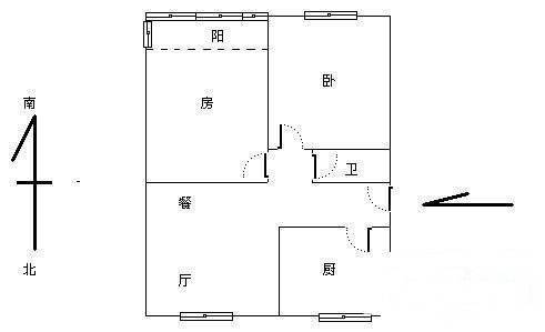 慧仁家园2室1厅1卫134㎡户型图