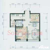 南岸明珠2室2厅1卫73㎡户型图