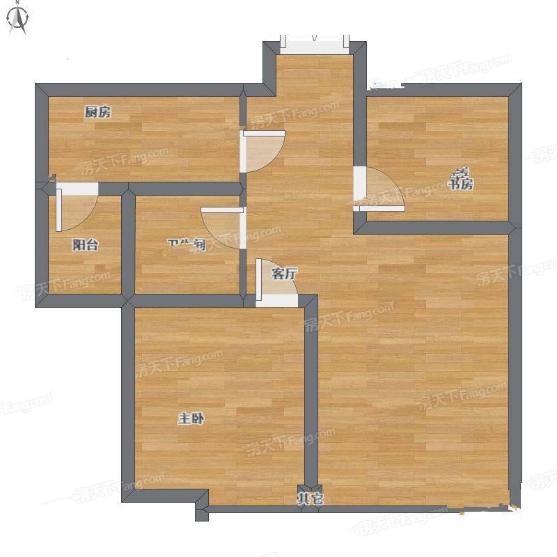 南岸明珠2室1厅0卫73㎡户型图