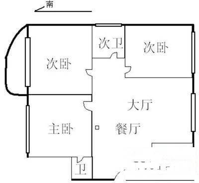 绿园3室2厅2卫156㎡户型图