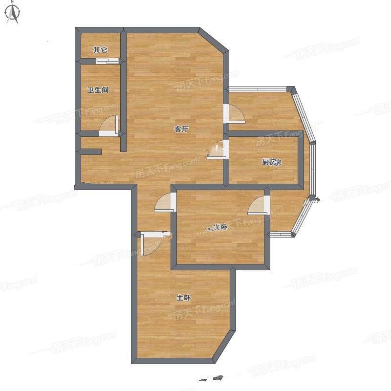 绿园2室1厅0卫89㎡户型图