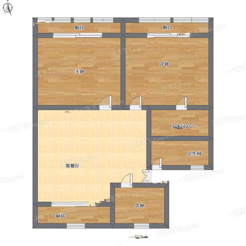 梅苑阁小区3室1厅0卫90㎡户型图