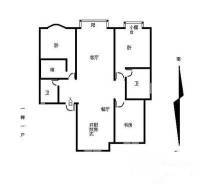 西湖明珠公寓3室2廳2衛115㎡戶型圖