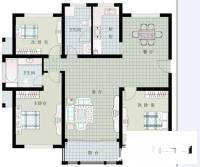 天都城天风苑3室2厅2卫207㎡户型图