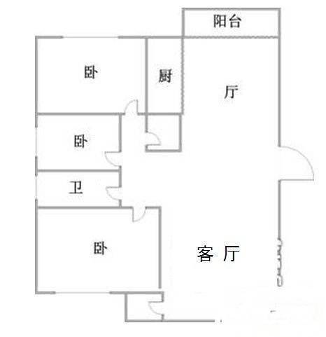 天阳棕榈湾3室2厅1卫171㎡户型图