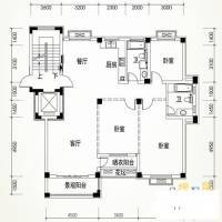 华庭嘉苑3室2厅2卫143㎡户型图