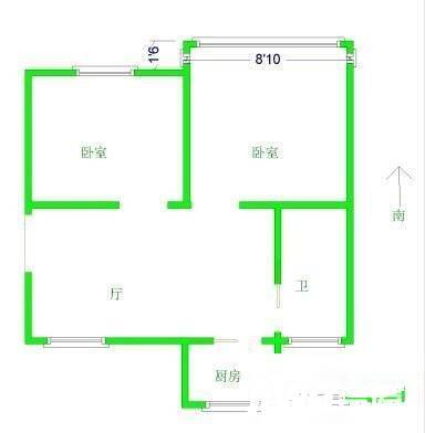 水木清华公寓2室2厅1卫115㎡户型图