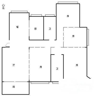 良渚文化村白鹭郡北4室2厅2卫166㎡户型图