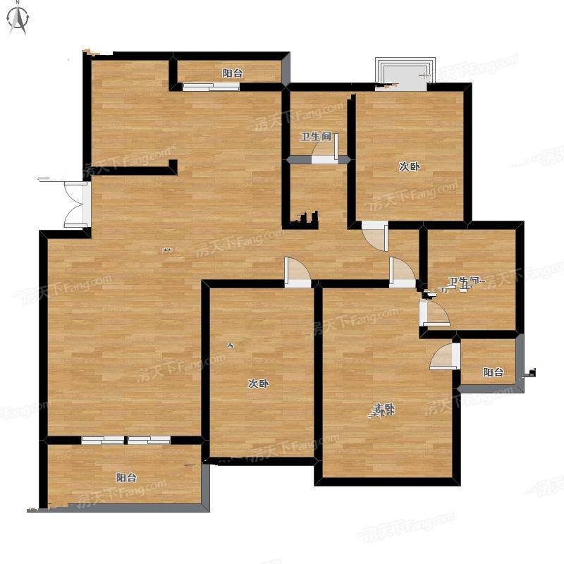 良渚文化村竹径茶语3室1厅0卫147㎡户型图