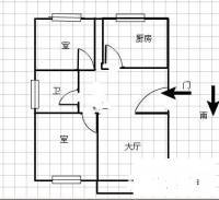 荆山翠谷2室2厅1卫88㎡户型图