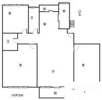 翡翠城竹苑3室2厅2卫140㎡户型图