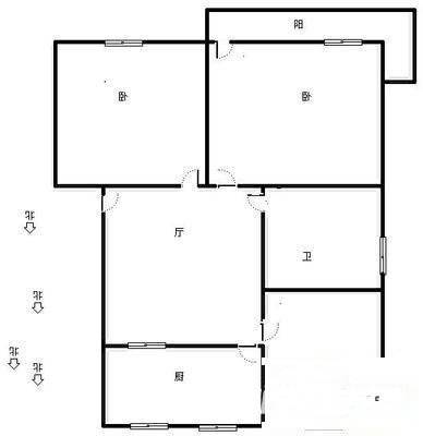 山西园3室1厅1卫71㎡户型图