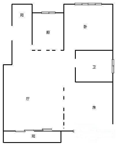 小城之春2室2厅1卫93㎡户型图