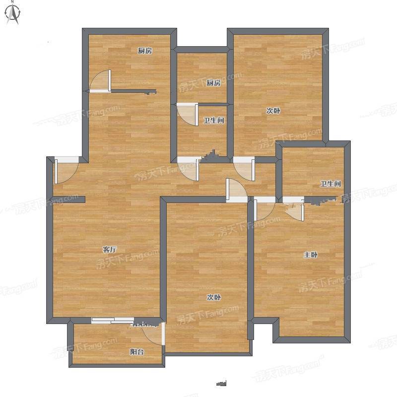 青城嘉园3室1厅0卫128㎡户型图