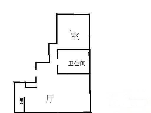 风景蝶院1室1厅1卫78㎡户型图